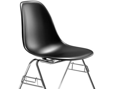 Eames® Molded Plastic Side Chair With Stacking Base - hivemodern.com