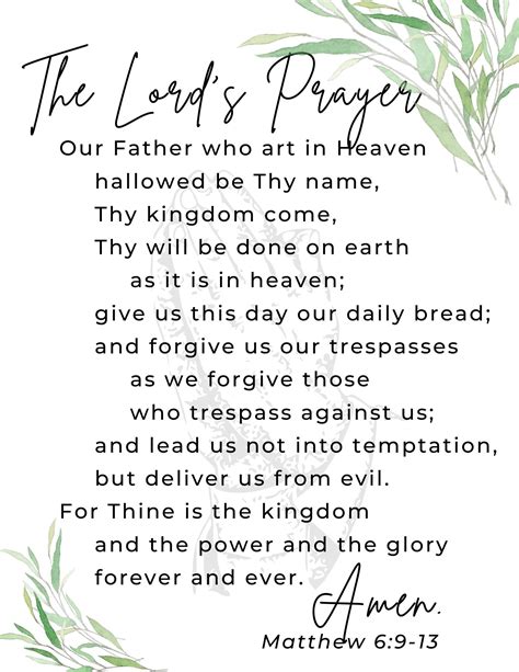 Lord's Prayer Printable