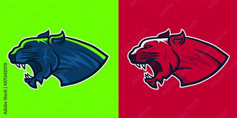 Angry panther head vector illustration. Simple black panther head ...