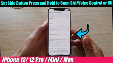 iPhone 12/12 Pro: How to Set Side Button Press and Hold to Open Siri ...