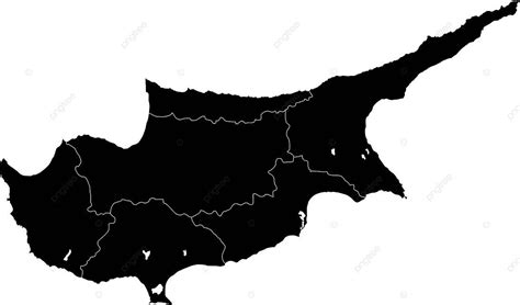Black Cyprus Map Europe Travel Outline Vector, Europe, Travel, Outline PNG and Vector with ...
