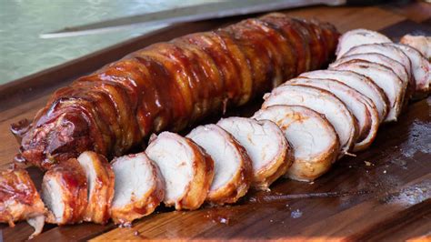 BBQ Smoked Pork Tenderloin Wrapped in Bacon Recipe