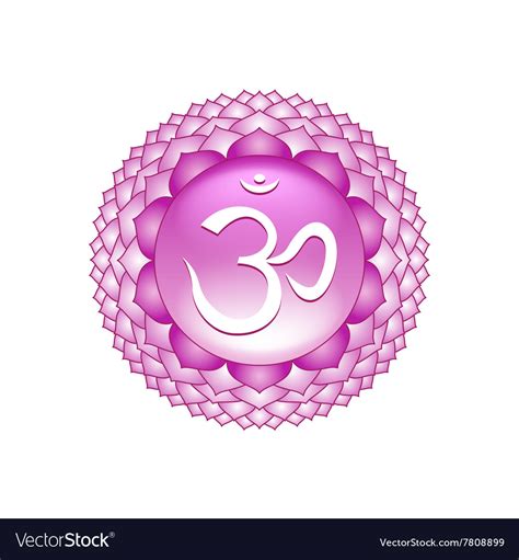 Sahasrara chakra symbol isolated on white Vector Image