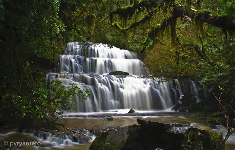 Purakaunui Falls in Catlins, Southland, South Island, New Zealand