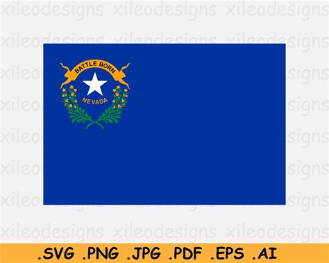 Nevada Flag SVG NV US Usa State Banner, American United States of ...