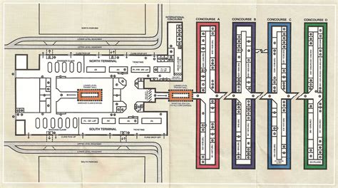 Atlanta Airport Terminal T Map | Map of Atlantic Ocean Area