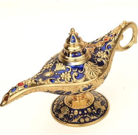 Amazon.com: K COOL Classic Aladdin Magic Genie Lamp Legend Wishing Light Costume Lamp Metal ...