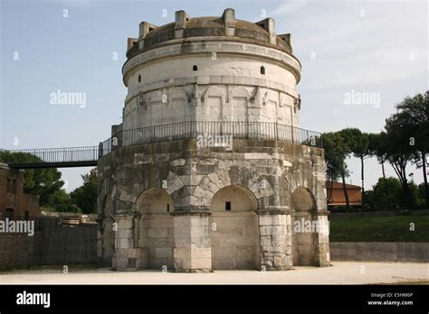 Italy. Ravenna. Mausoleum of Theoderic. Built in 520 AD by Theodoric the Great as his future ...