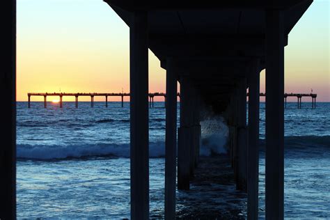 Under the OB Pier at sunset | Ocean beach, Ocean, Cool pictures