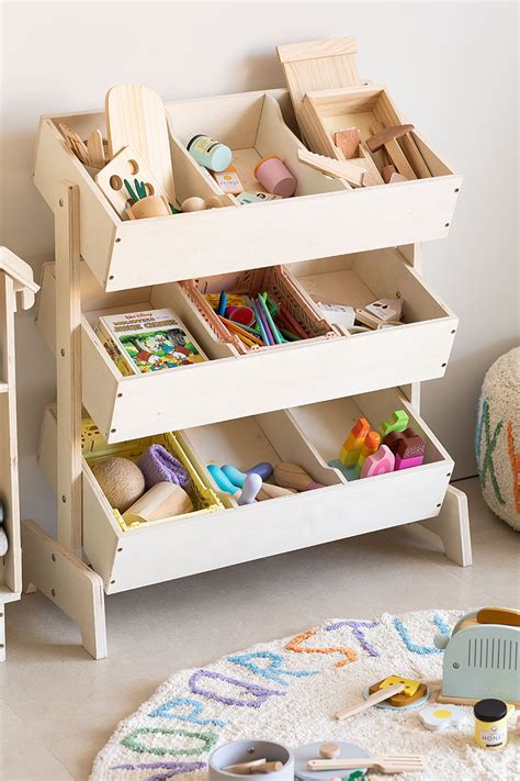 Mueble Organizador de Juguetes en Madera Yerai Kids - SKLUM