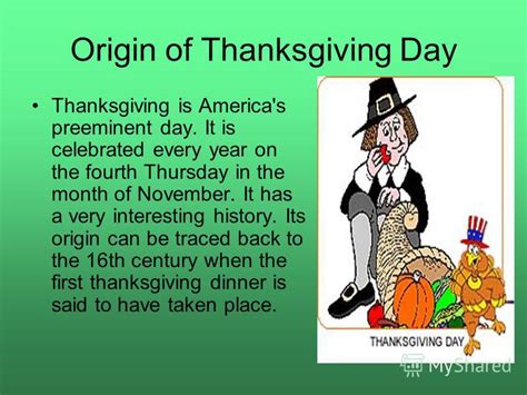 Origin Of Thanksgiving Day : Thanksgiving history presentation / Others ...