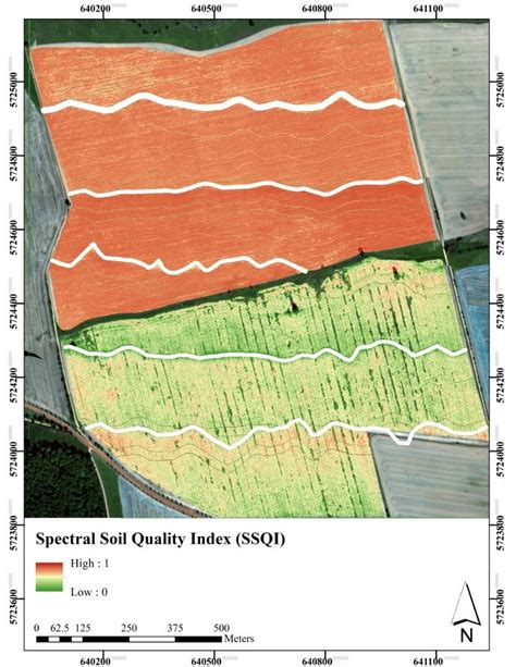 Hyperspectral imaging spectroscopy of the spectral soil quality index ...