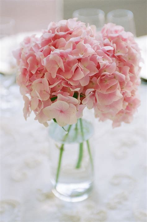 Light Pink Hydrangea Centerpiece | Pink hydrangea bouquet, Pink hydrangea centerpieces, Pink ...
