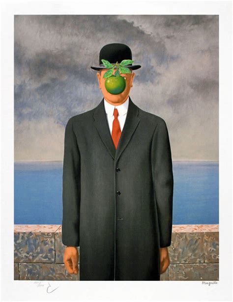 René Magritte, Le fils de l'homme (The Son of Man), Lithograph (S) (I)