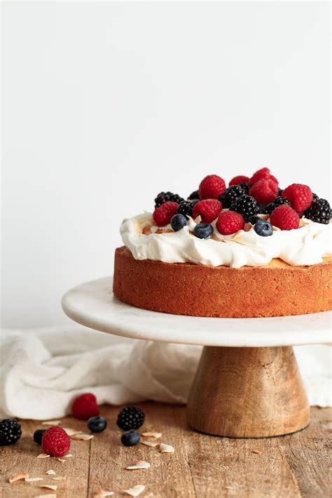 Lemon Coconut Cake with Cream and Berries (VIDEO!) - A Beautiful Plate