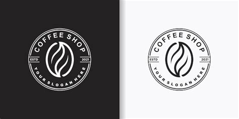 Premium Vector | Minimalist Coffee shop logo design with creative ...