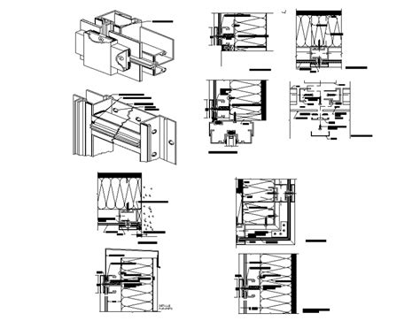 Construction detail alucobond panel cad structure details dwg file - Cadbull