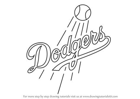 Dodgers stencil | Dodgers, Logo outline, Drawings