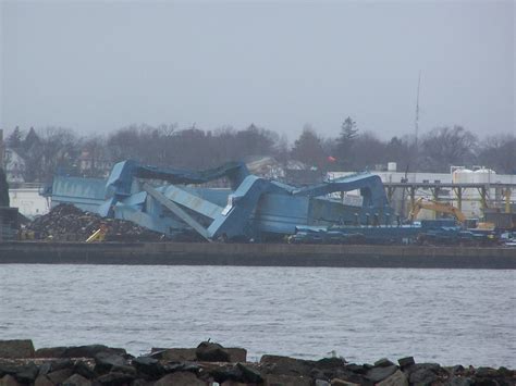 The big blue crane after!!! | After demolision on Friday Feb… | Flickr