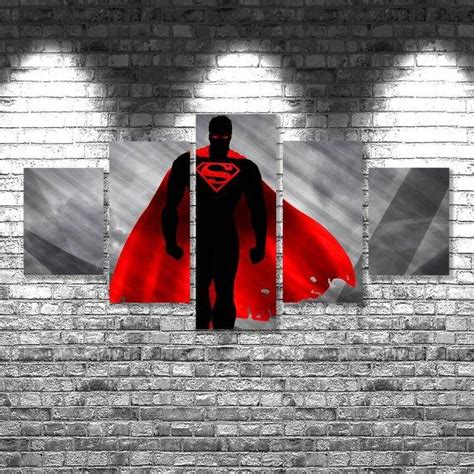 Superman – Famous Person 5 Panel Canvas Art Wall Decor – Canvas Storm