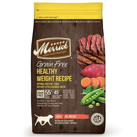 Merrick Grain-Free Healthy Weight Recipe Dry Dog Food, 25 lb - Walmart ...