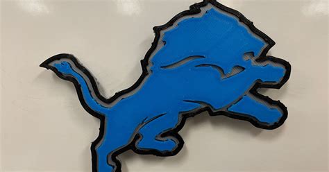 Detroit Lions Logo by pmeineke | Download free STL model | Printables.com
