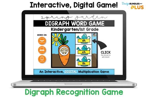 Digraphs Interactive Game, Spring Reading/Phonics Game