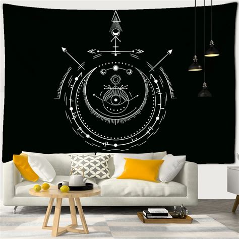 Sun Moon Mandala Tapestry Wall Hanging