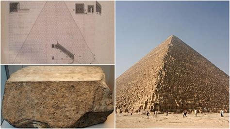 The Great Pyramid of Giza was once covered in highly polished white limestone, before it was ...