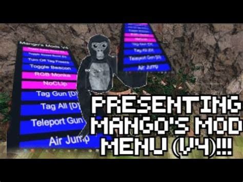 Mango's Mod Menu (not made by me) [Gorilla Tag] [Mods]