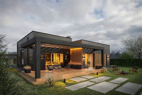 VISUALIZATION OF A MODERN COUNTRY HOUSE on Behance