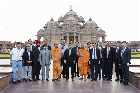 President of Mongolia, Visits Swaminarayan Akshardham, Delhi, India