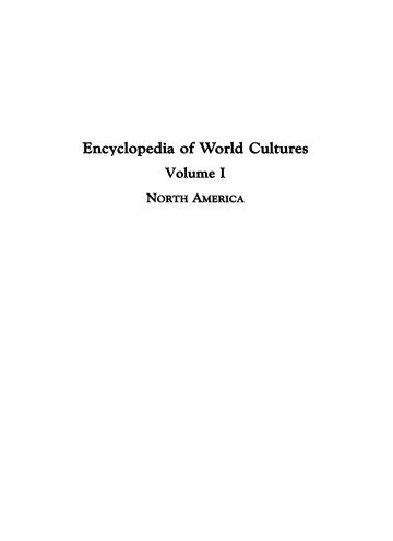 Encyclopedia Of World Cultures, Volume 1 North America : Shubhada Grewal : Free Download, Borrow ...