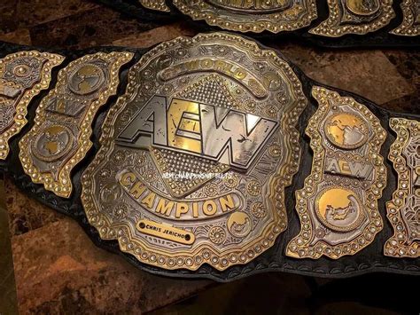 AEW REPLICA BELT REAL LEATHER DUAL PLATED