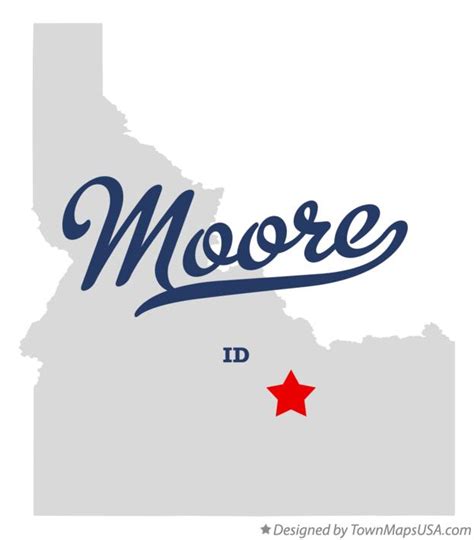 Map of Moore, ID, Idaho