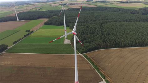 Aerial view of power generating wind turbines Stock Video Footage 00:15 ...