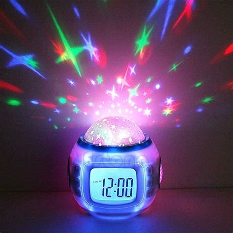 Children Room Sky Star Night Light Projector Lamp Alarm Clock sleeping music - Walmart.com