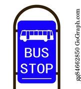 Bus Stop Sign Clipart Bus stop sign vector free