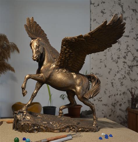 Pegasus Sculpture, Pegasus, Mythological Pegasus Statue, Handmade ...