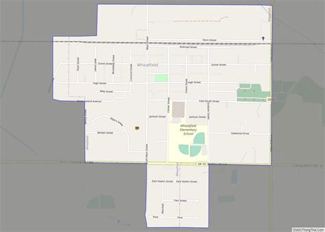 Map of Wheatfield town