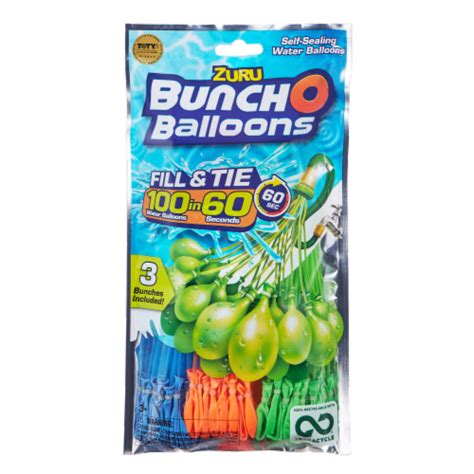 Zuru Bunch O Balloons Self-Sealing Water Balloons 100 Count - Assorted ...