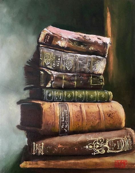 Stack of Books Painting by Kendall Stump - Fine Art America