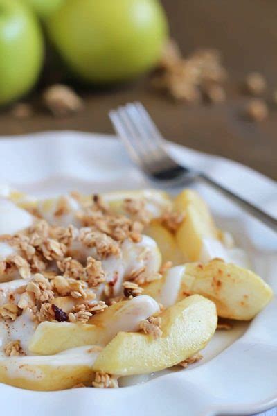 Baked Apples with Yogurt & Granola - Yummy Healthy Easy