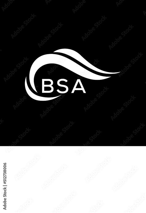 BSA letter logo. BSA best black ground vector image. BSA letter logo ...