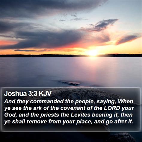 Joshua 3:3 KJV Bible Verse Images