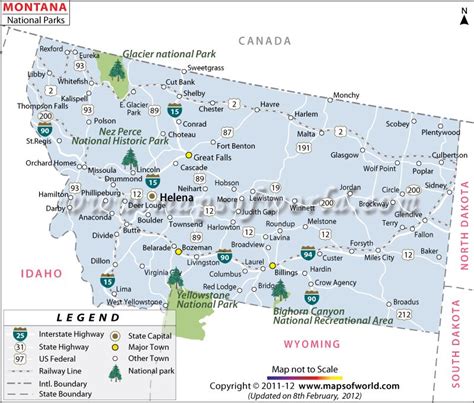 Montana National Parks Map | Montana national parks, National parks map, London travel