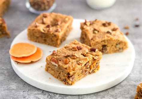 Pecan Sweet Potato Blondie Bars