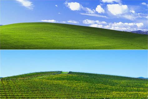 I found the Bay Area hill in Windows XP’s iconic wallpaper