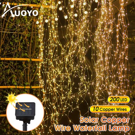 Auoyo Solar Christmas Light Outdoor Waterproof String Fairy Lights ...