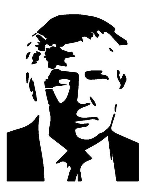 Pin by Pinner on Cricut Images | Donald trump art, Face stencils ...